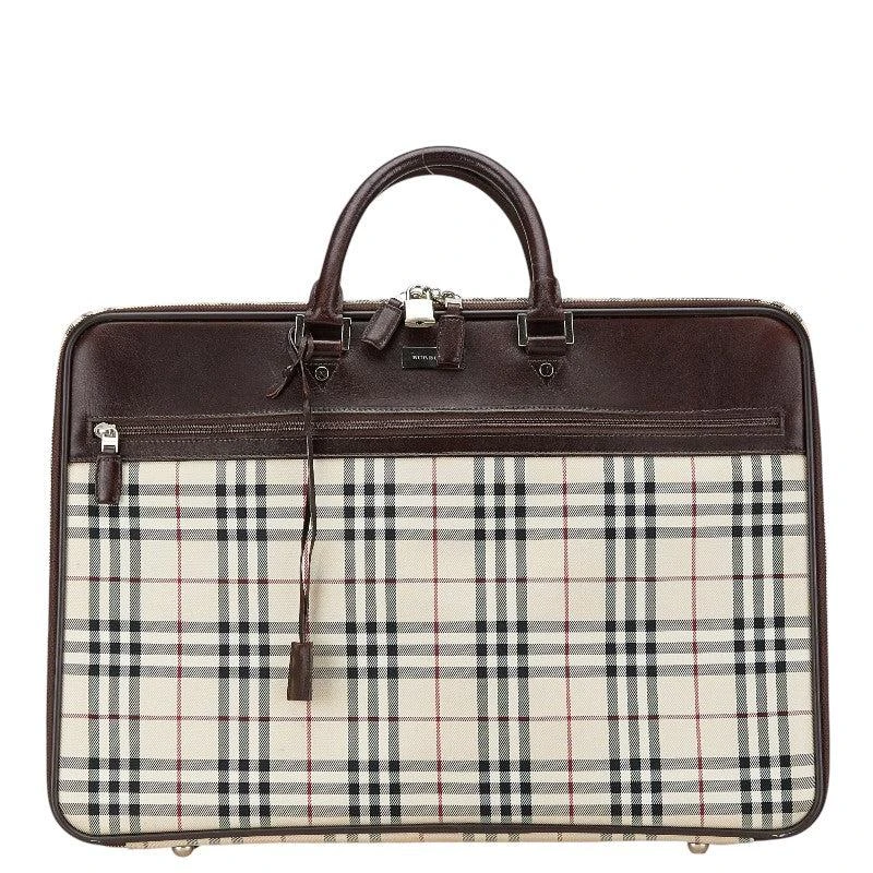 Burberry Nova Check Canvas Leather Briefcase 1