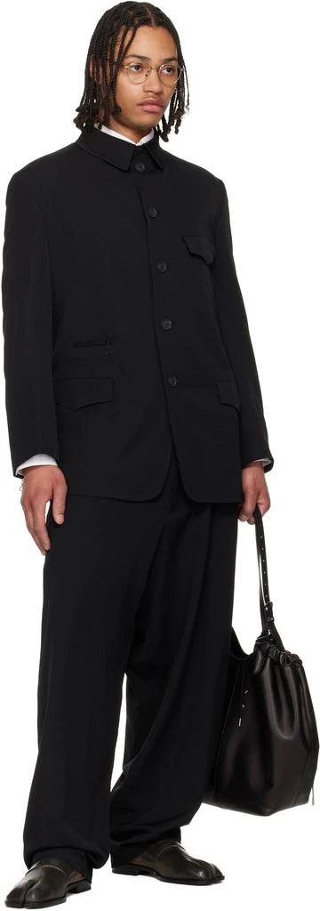 YOHJI YAMAMOTO Black New Standard String Trousers 4