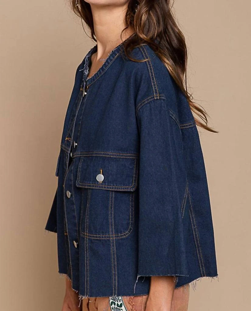 POL Pol - SKELETON EMBROIDERY DENIM JACKET