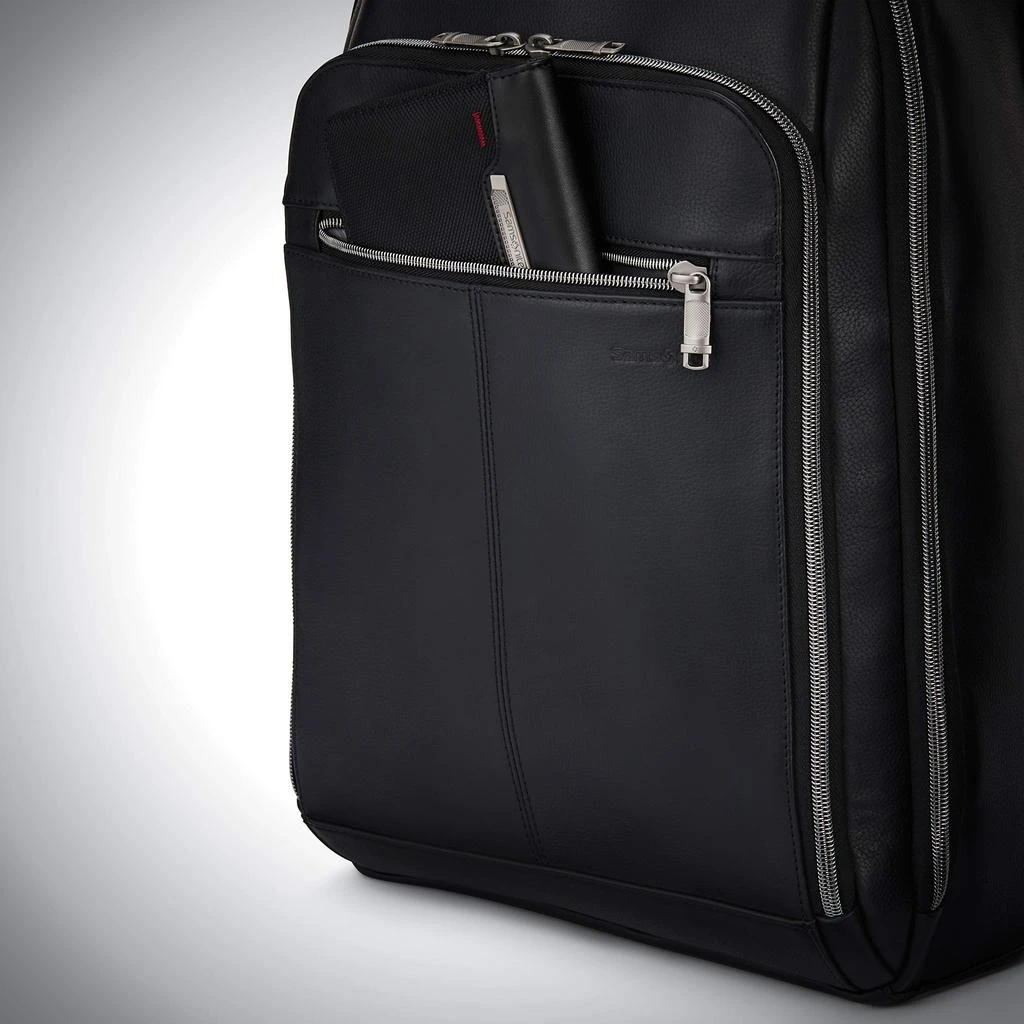 Samsonite Samsonite Classic Leather Backpack, Black, One Size 4