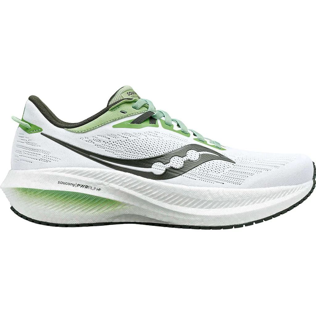Saucony Men's Triumph 21 Running Shoes - D/medium Width In White/umbra 1