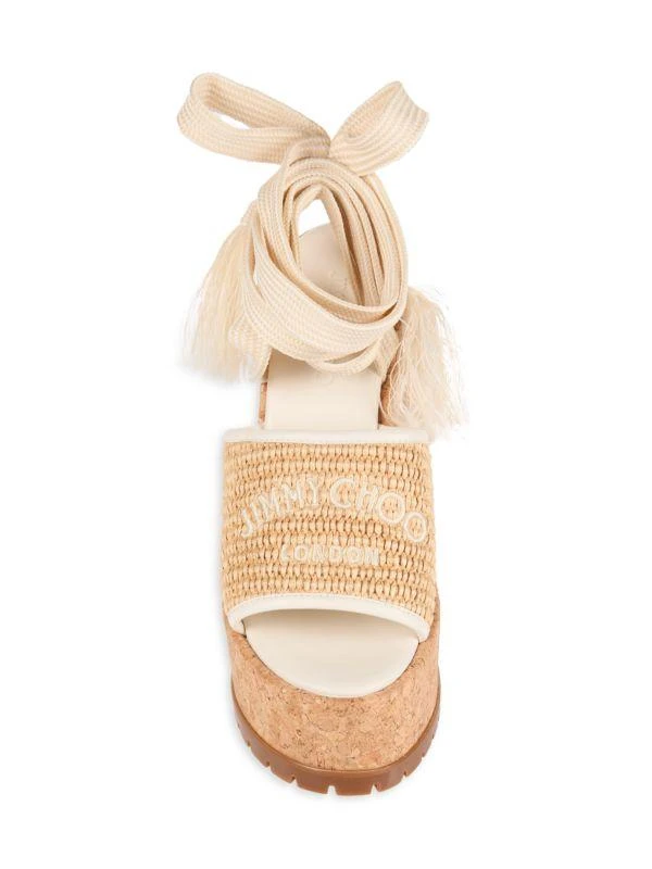 Jimmy Choo Gal Logo Tie Sandals 5
