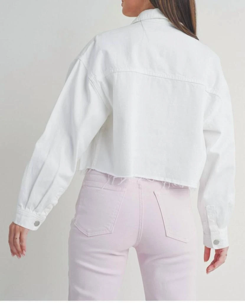 JUST USA Cargo Jacket In White 2