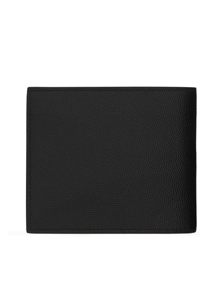 Saint Laurent SAINT LAURENT PARIS EAST / WEST WALLET WITH PURSE BLACK TEXTURED LEATHER