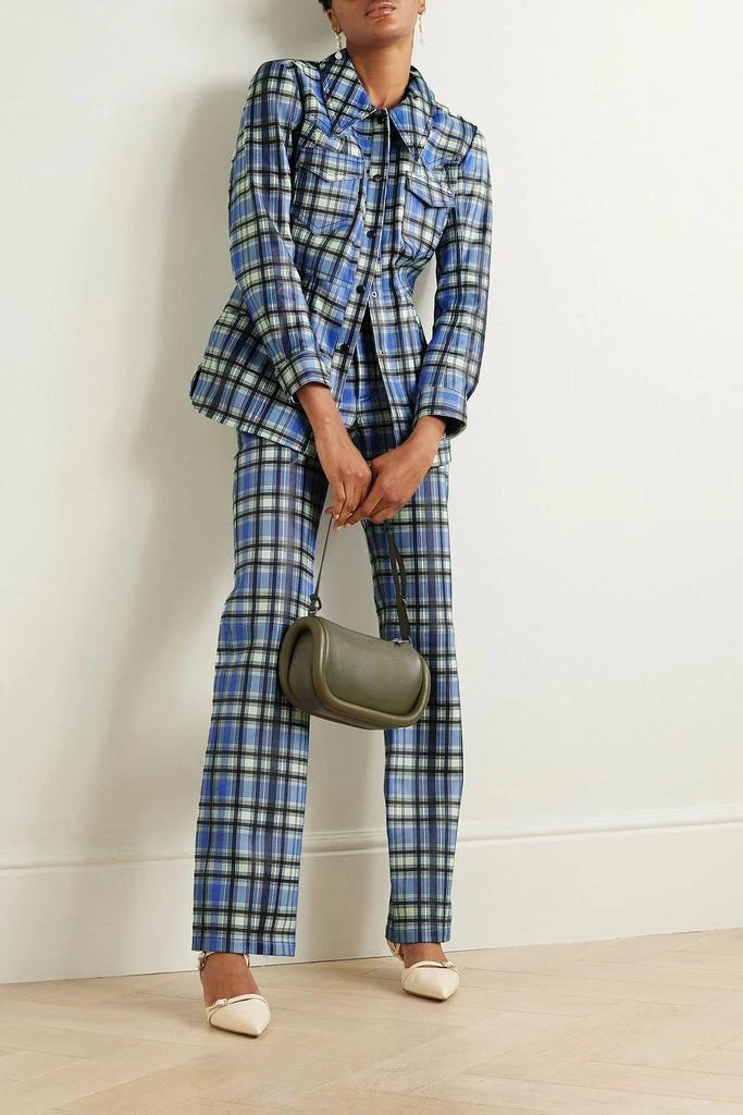 DODO BAR OR Soof checked leather straight-leg pants 2