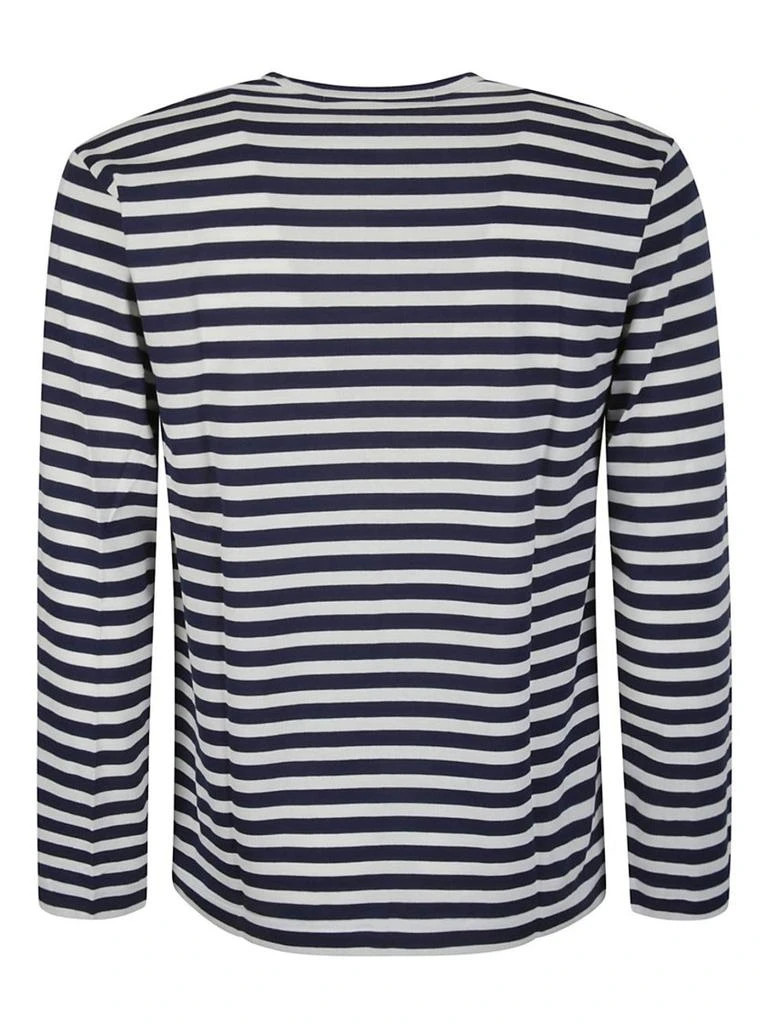 Comme des Garcons Navy/White Striped Long-Sleeved T-Shirt 2