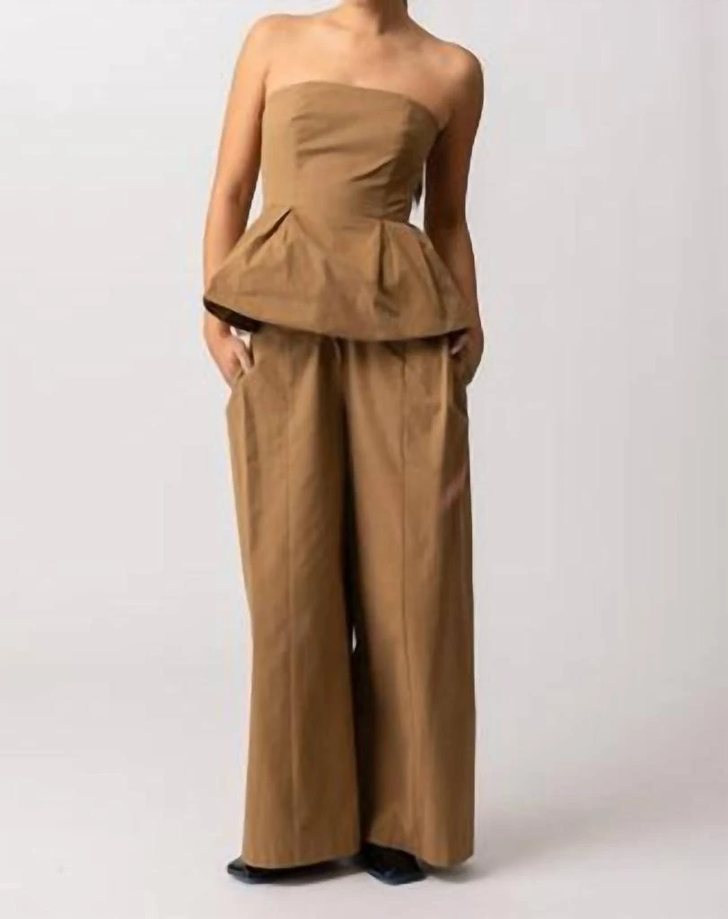 Line & Dot Tove Pants In Mocha 1