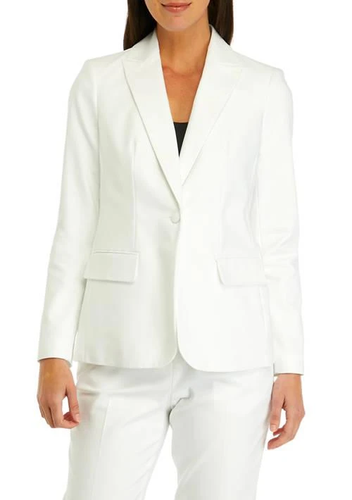 Calvin Klein Klein Womens Cotton One Button Suit Separate Jacket 1