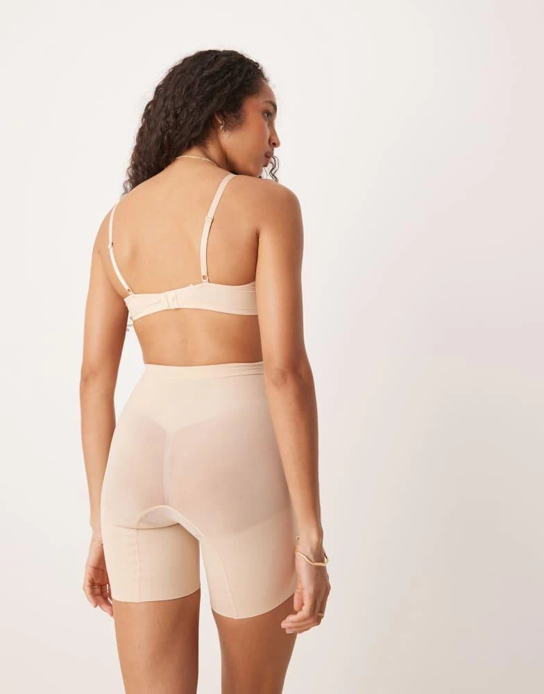 SPANX SPANXsculpt Seamless Power mid-thigh short with non slip waistband in beige 3
