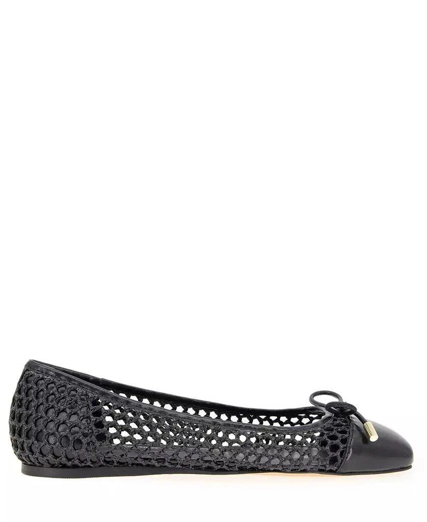 BCBG Women's Hartly Woven Raffia Square Toe Ballet Flats 2