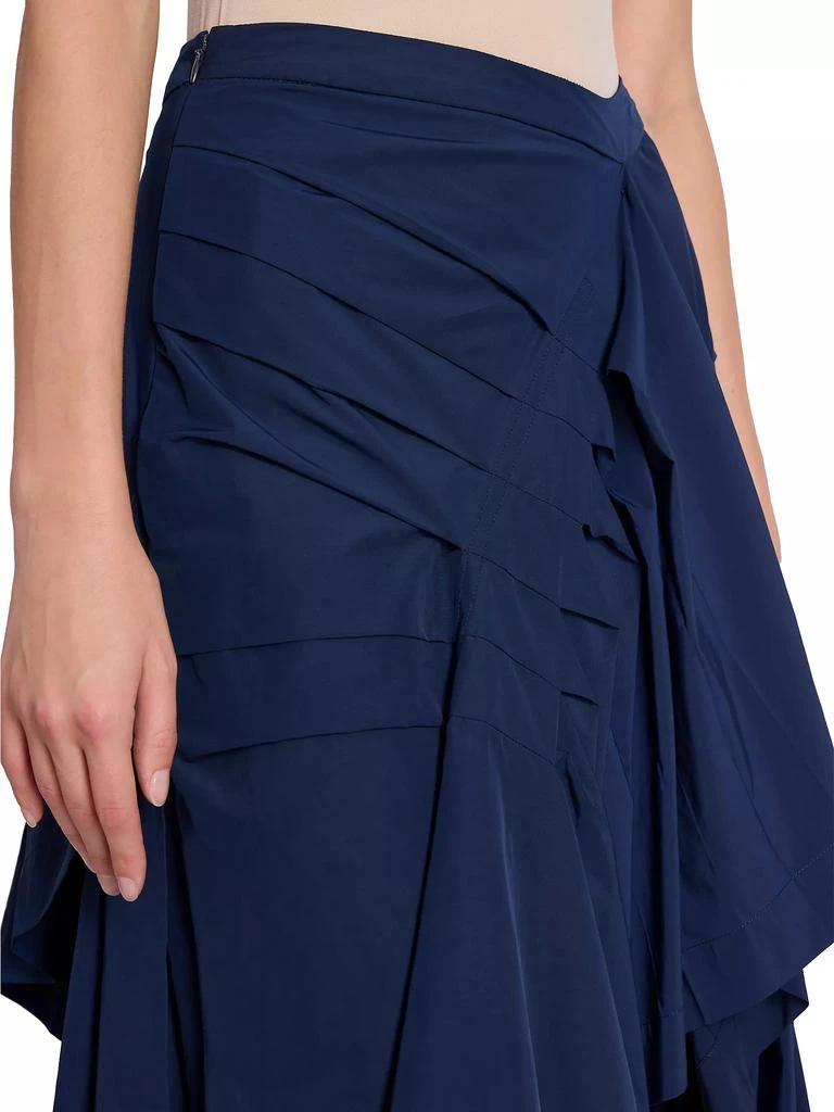 Dries Van Noten Shy Draped Cotton-Blend Midi-Skirt 6