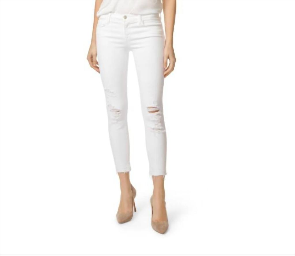 J Brand J Brand - Low Rise Crop Demented Skinny Distressed Jeans