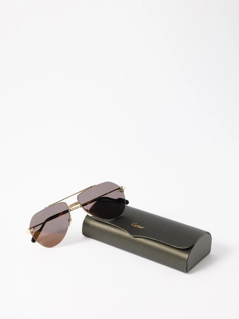 Cartier Eyewear Première de Cartier aviator metal sunglasses 6