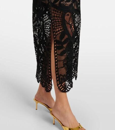 farm rio guipure lace maxi dress Farm Rio Nature Guipure Lace Maxi Dress In Red
