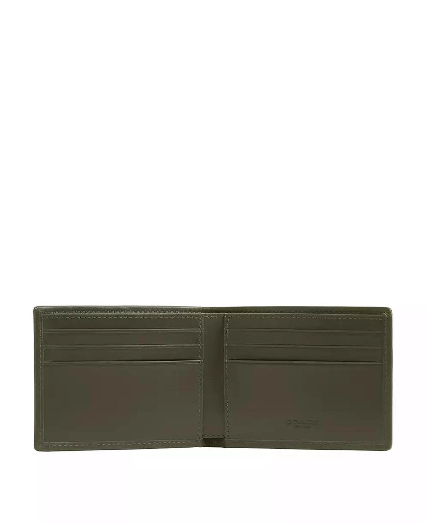Coach In Signature Canvas Jacquard Slim Billfold Wallet 3