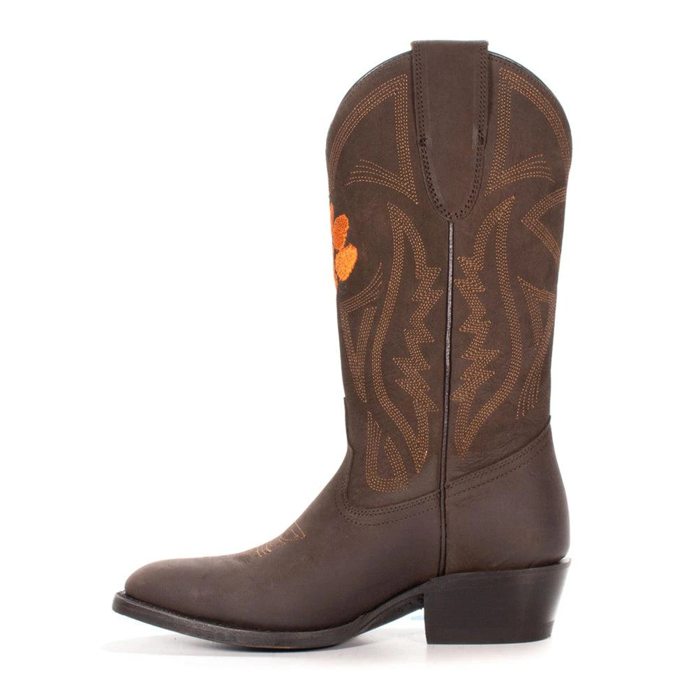 Gameday Boots Clemson University Embroidered Round Toe Pull On Cowboy Boots 3