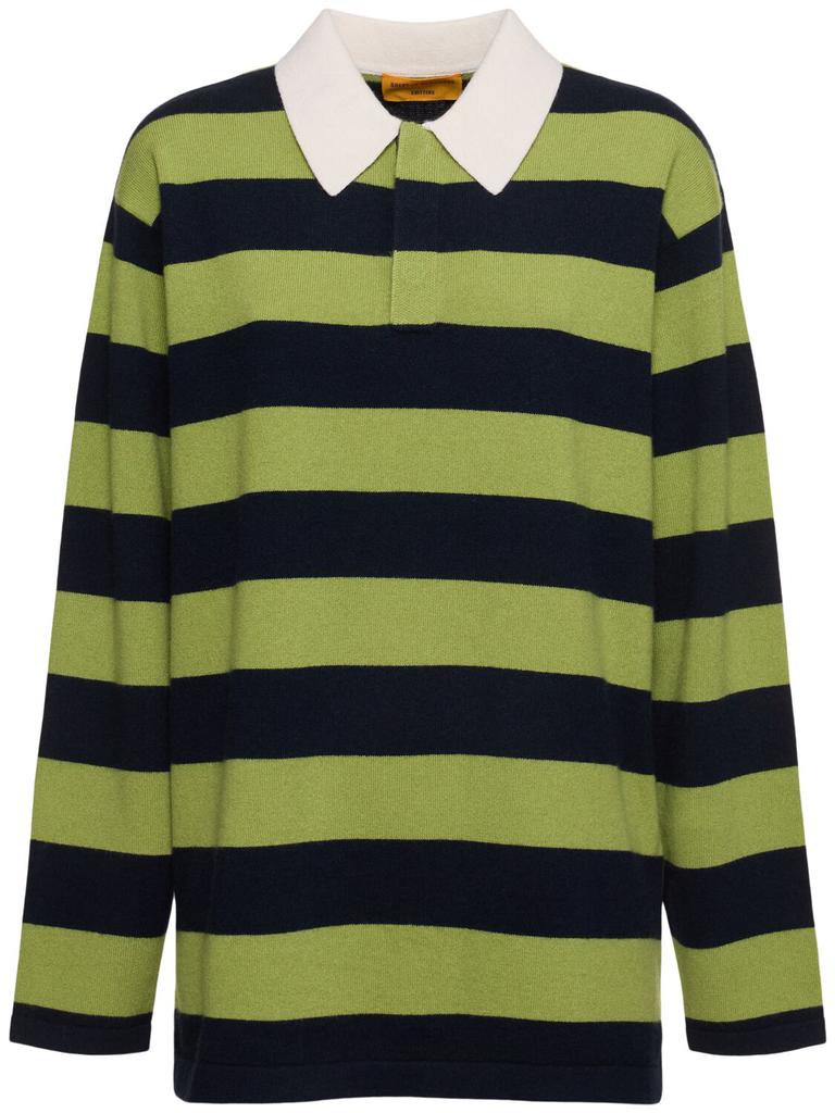 GUEST IN RESIDENCE Striped Cashmere Polo Shirt