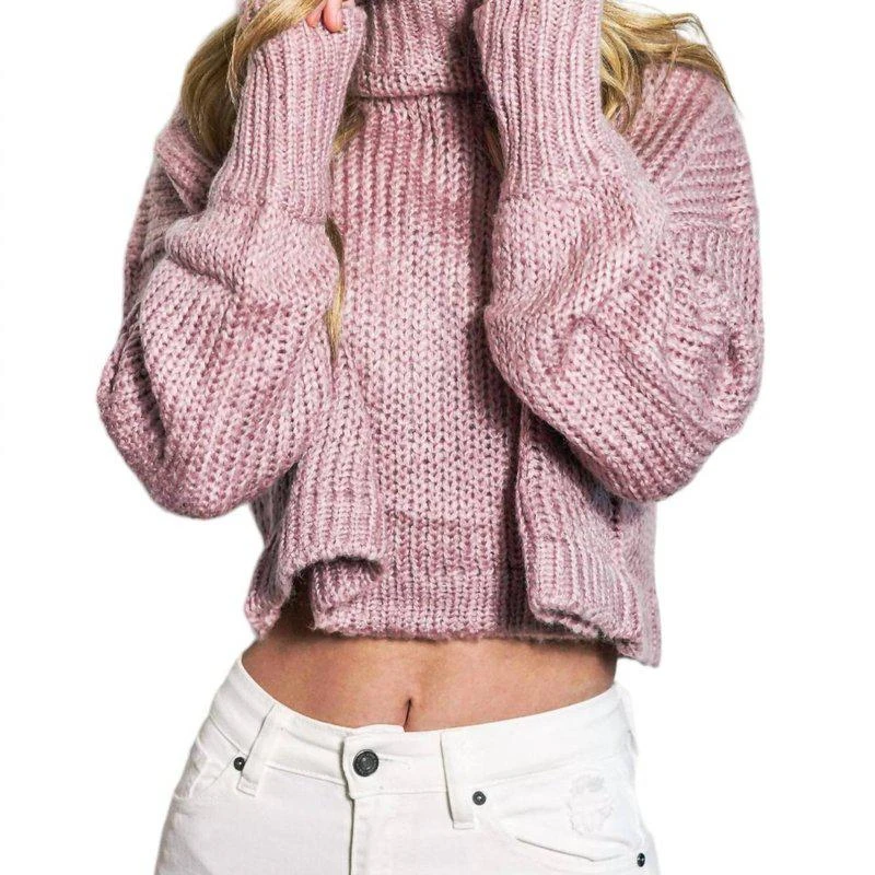 MABLE Rib-Knit Turtleneck Sweater 2