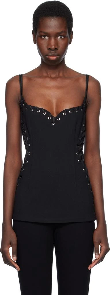 Paris Georgia Black Eyelet Heart Tank Top 1