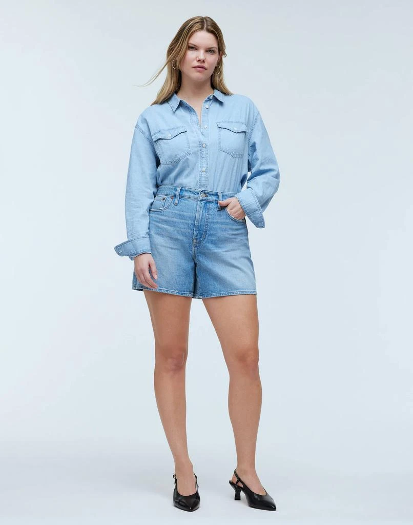 Madewell The Curvy Perfect Vintage Mid-Length Jean Short in Grennan Wash 2