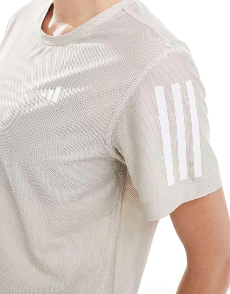 Adidas adidas Running Own The Run t-shirt in stone 3
