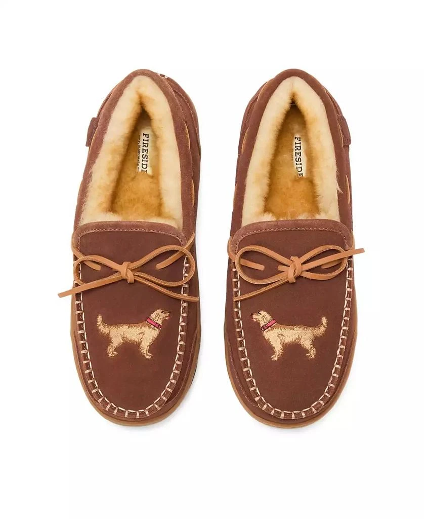 Dear Foams Men's Forster Genuine Shearling Moccasin Slippers 4