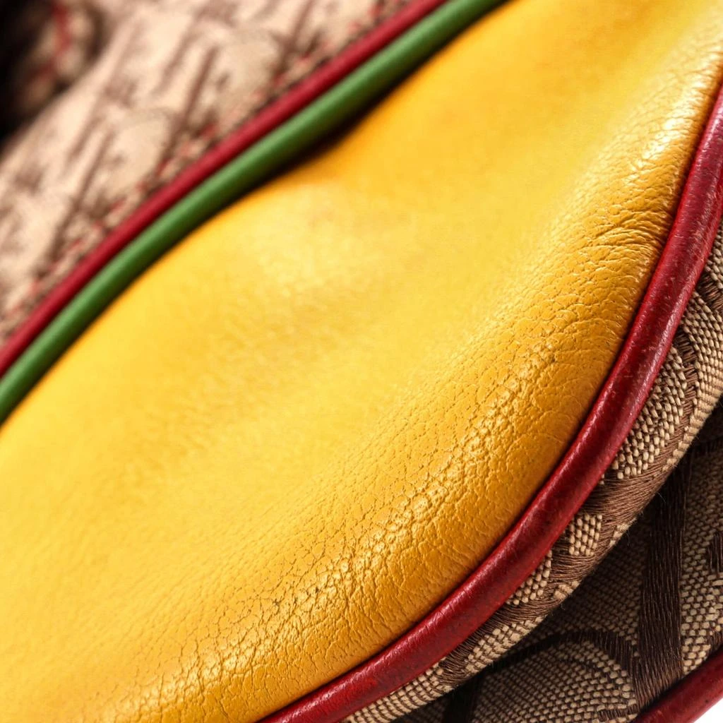 Dior Vintage Rasta Saddle Messenger Bag Diorissimo Canvas Medium 6