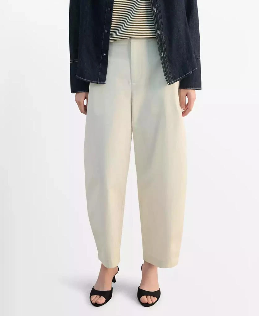 Mango Women
s Straight-Fit Cotton Pants