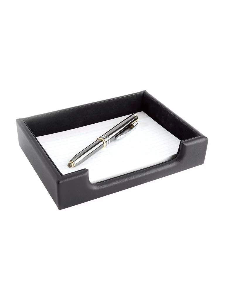 ROYCE New York Leather Desk Note Tray Organizer 2