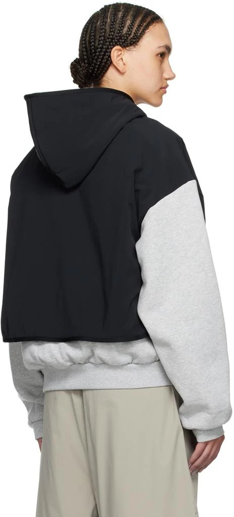 Essentials Gray & Black Bonded Hoodie 3