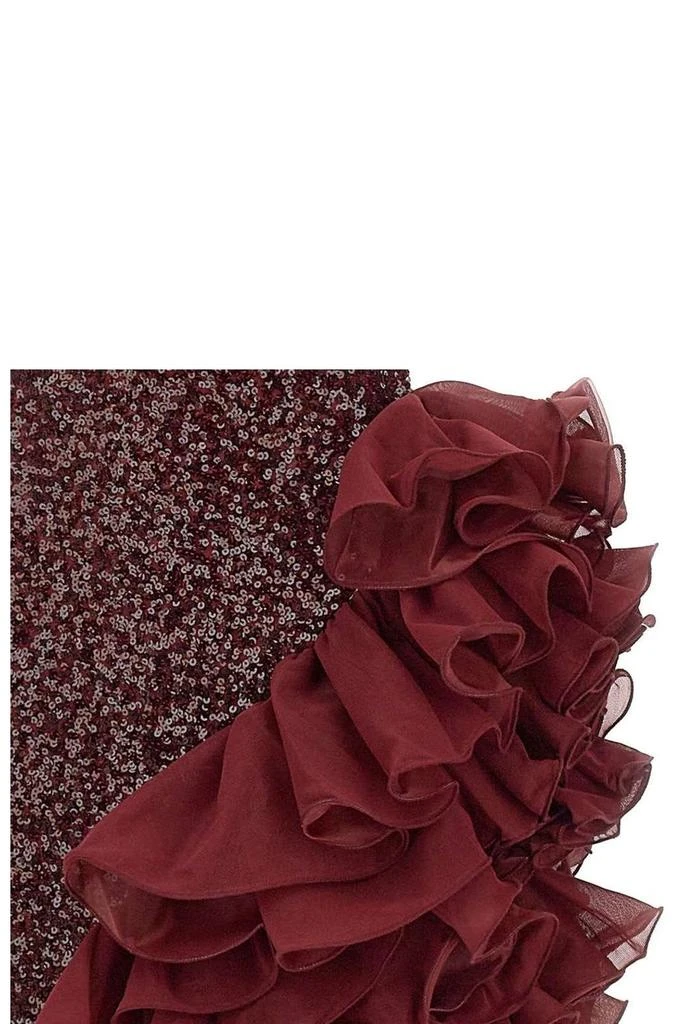 ROTATE Birger Christensen ROTATE Sequin Embellished Midi Ruffle Dress 7