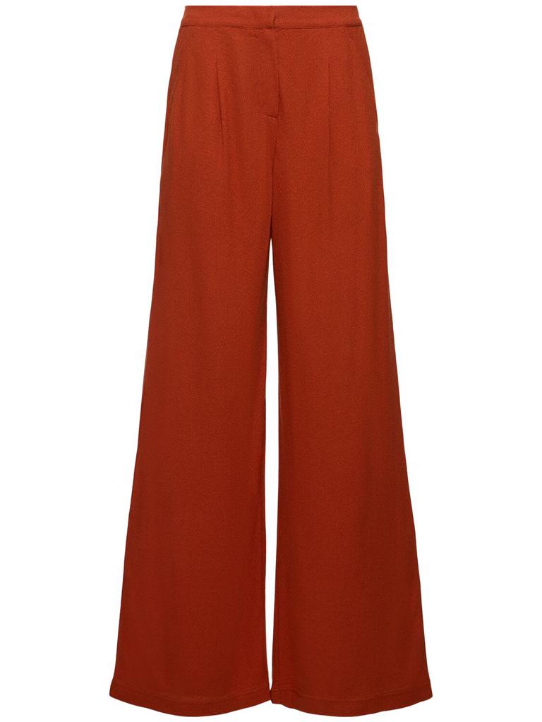 Max Mara Brina Linen Blend Jersey Straight Pants