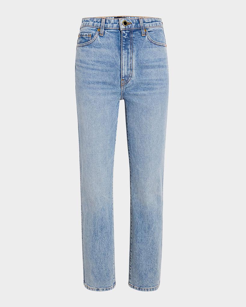 Khaite Abigail High-Rise Straight-Leg Ankle Jeans
