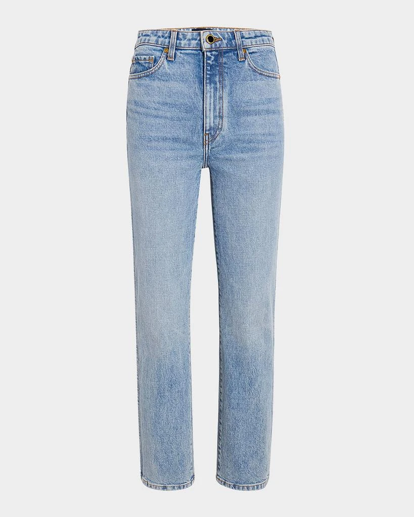 Khaite Abigail High-Rise Straight-Leg Ankle Jeans 1