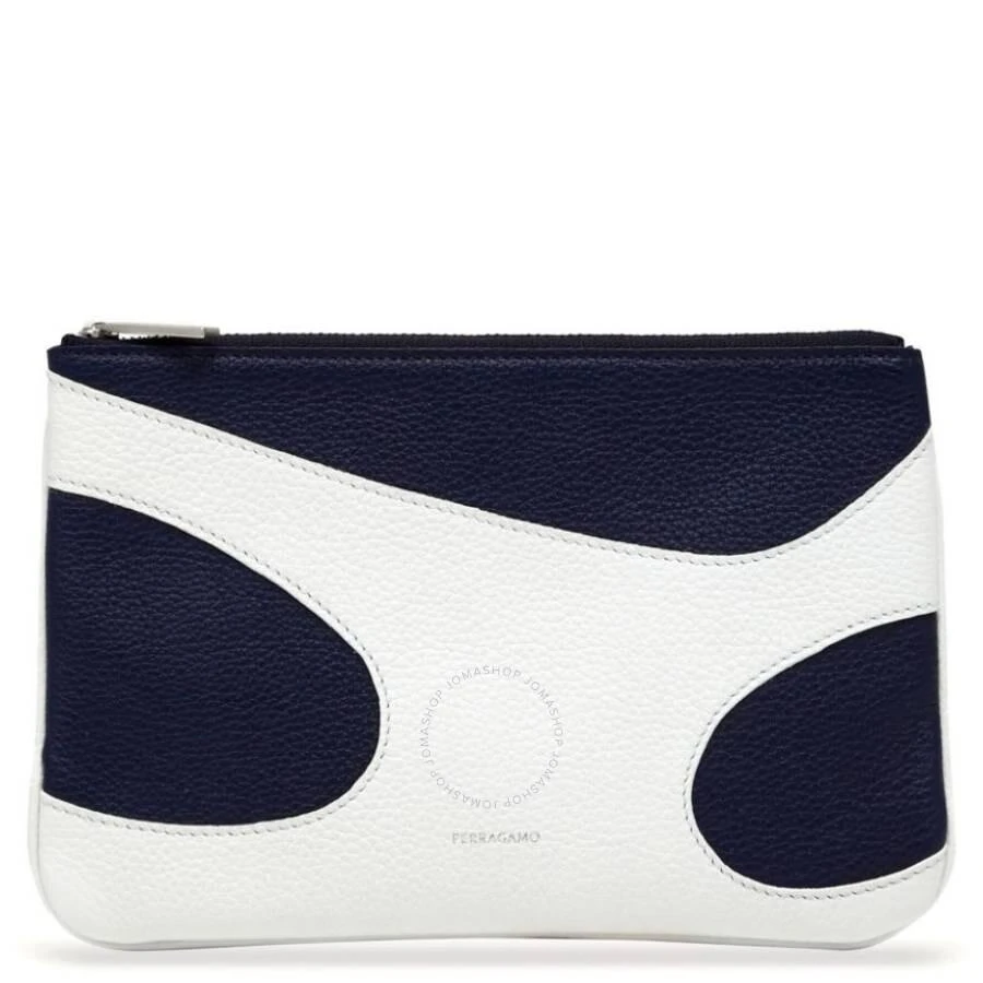 Salvatore Ferragamo Panelled Design Leather Phone Pouch 1