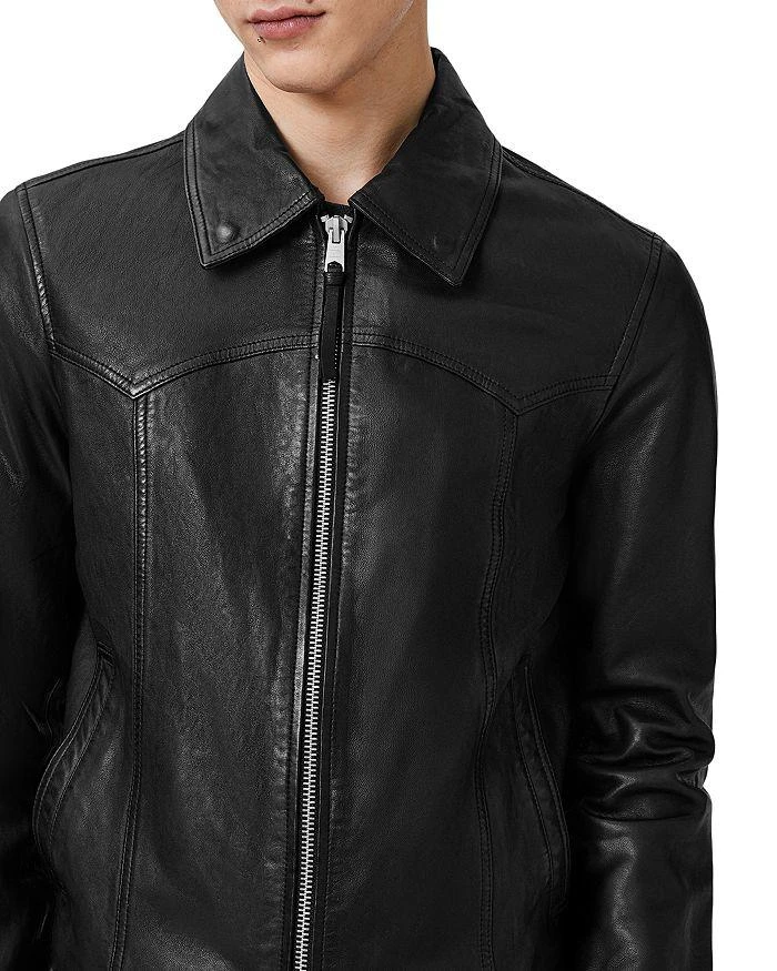 ALL SAINTS Nellcot Boxy Fit Western Yoke Leather Jacket 6