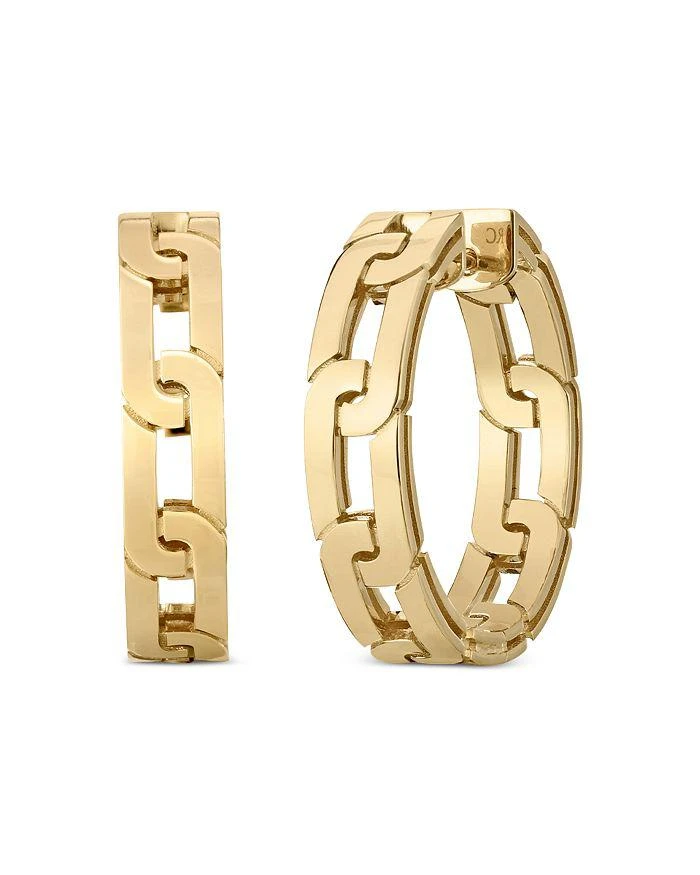 Roberto Coin 18K Yellow Gold Navarra Hoop Earrings 1