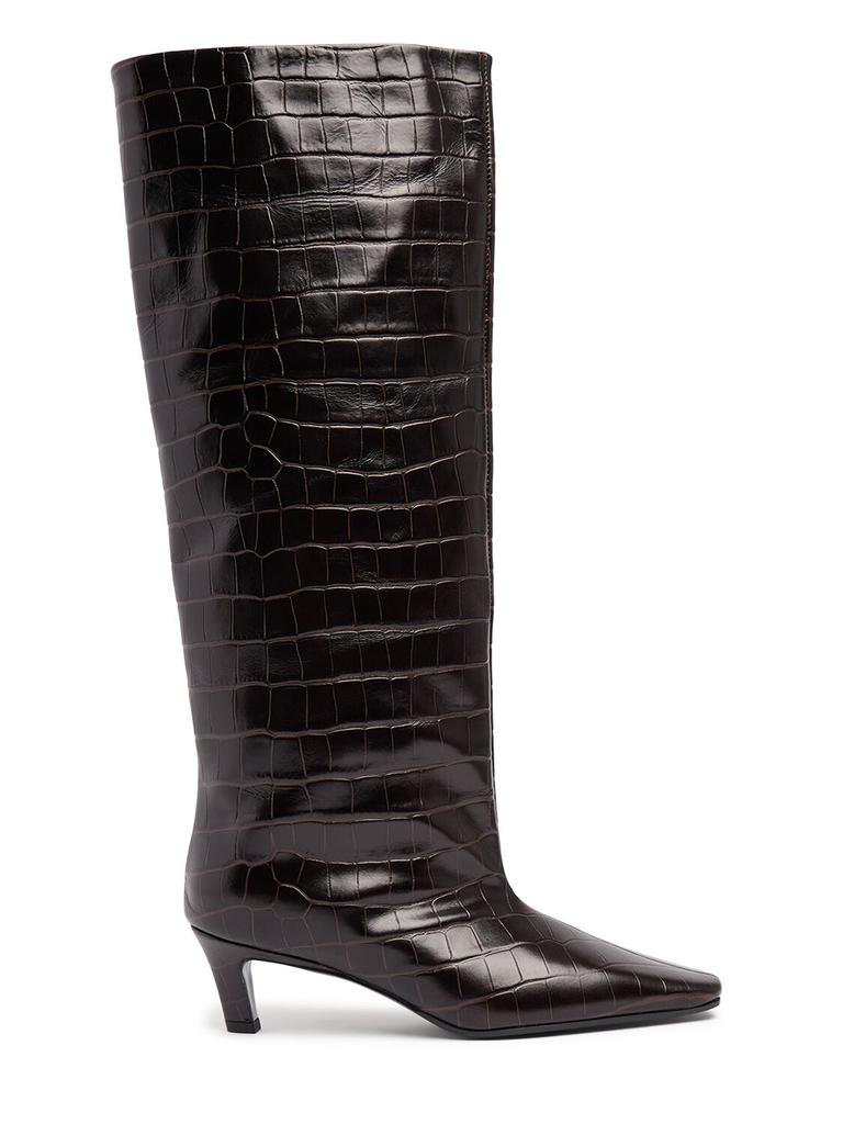Totême 50mm The Wide Shaft Leather Tall Boots