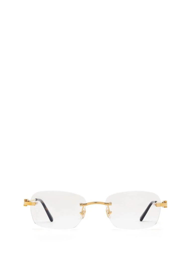 Cartier Cartier Rectangle-Frame Rimless Glasses 1
