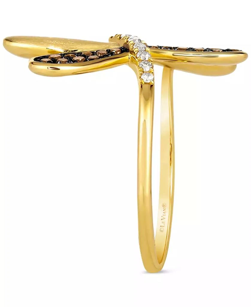 Le Vian Chocolate Diamond & Nude Diamond Dragonfly Ring (1/3 ct. t.w.) in 14k Gold 3