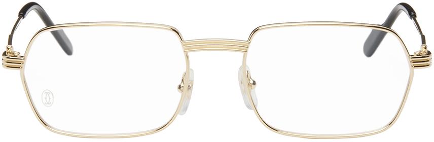 Cartier Gold Rectangular Glasses