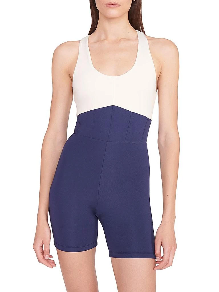 Staud STAUD COURT Bounce Two-Tone Short Unitard 3