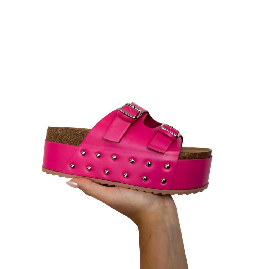 Pazzle Women's Elevate Platform Sandals In Pink/silver 1