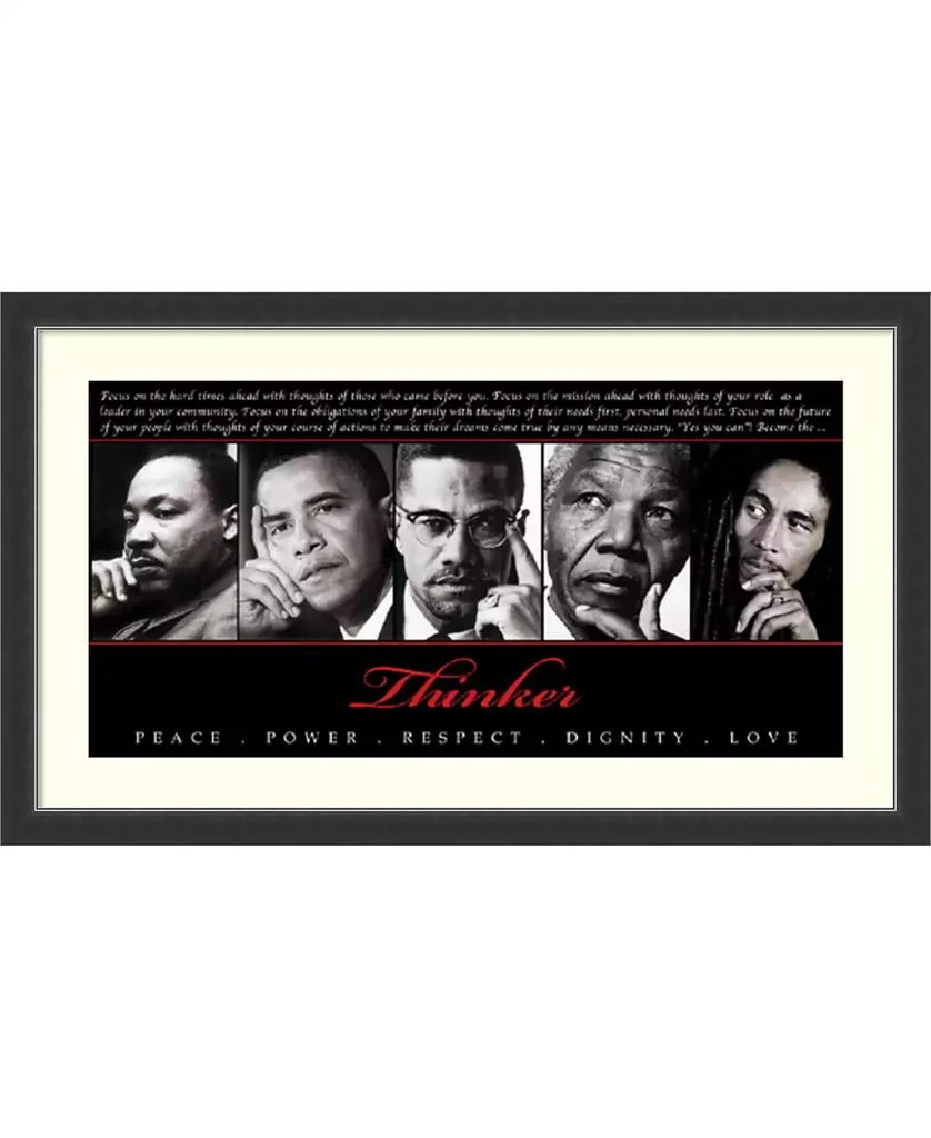 Amanti Art Thinker - Peace, Power, Respect, Dignity, Love Framed Art Print 1