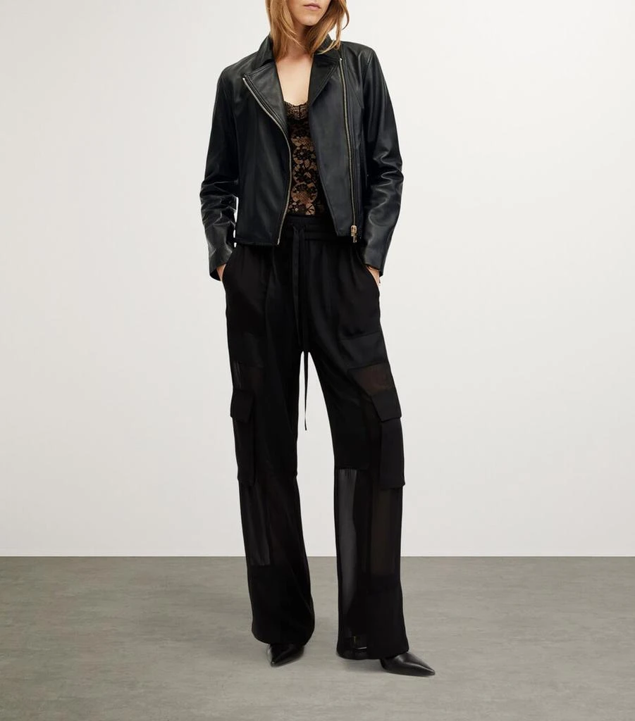 ALL SAINTS Leather Vela Biker Jacket 3
