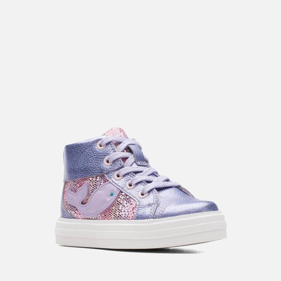 Clarks CLARKS TODDLER NOVA CITY LEATHER HIGH-TOP TRAINERS 3