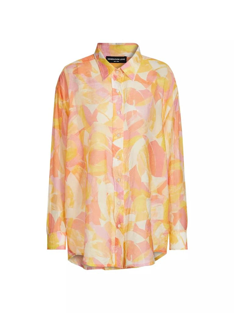 Generation Love Benson Abstract Button-Front Shirt 1