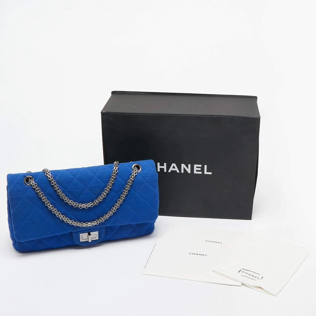 Chanel Chanel Blue Jersey Classic 227 Reissue 2.55 Flap Bag 20