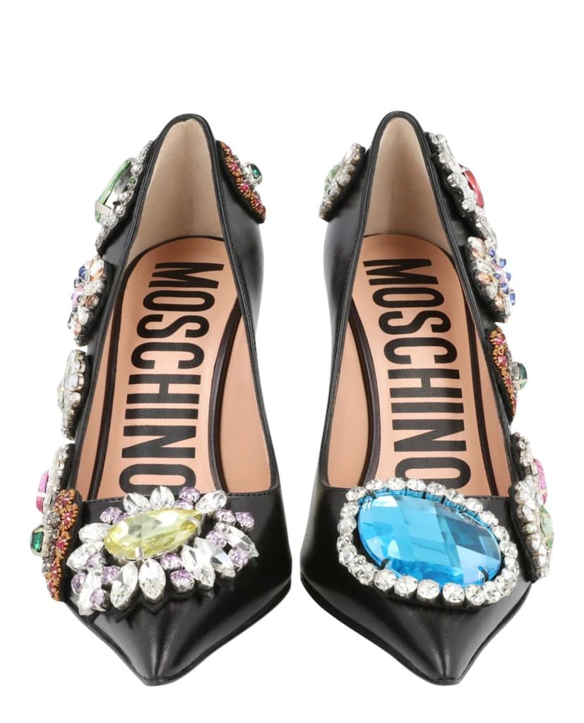 Moschino Bejeweled Scuplted-Heel Pumps 5