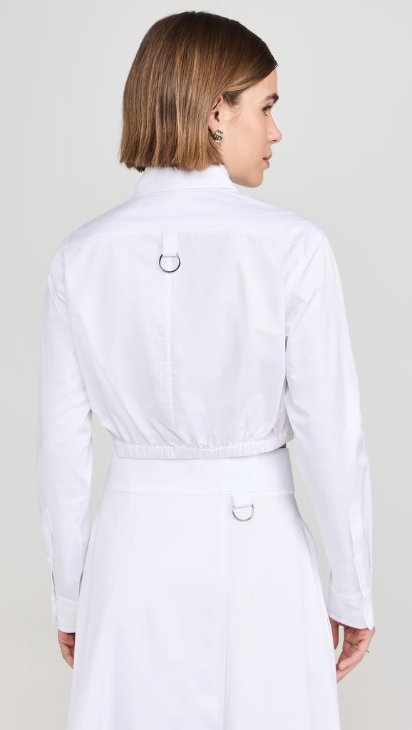 Tibi Eco Poplin Cropped Shirt